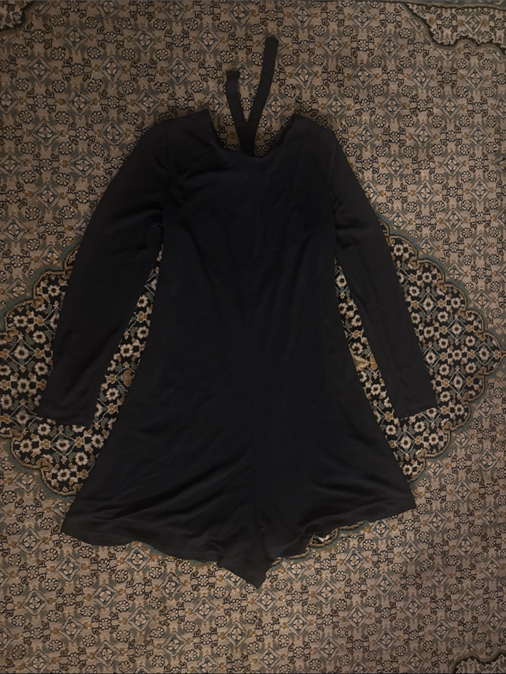 Zara Long-Sleeve Little Black Romper